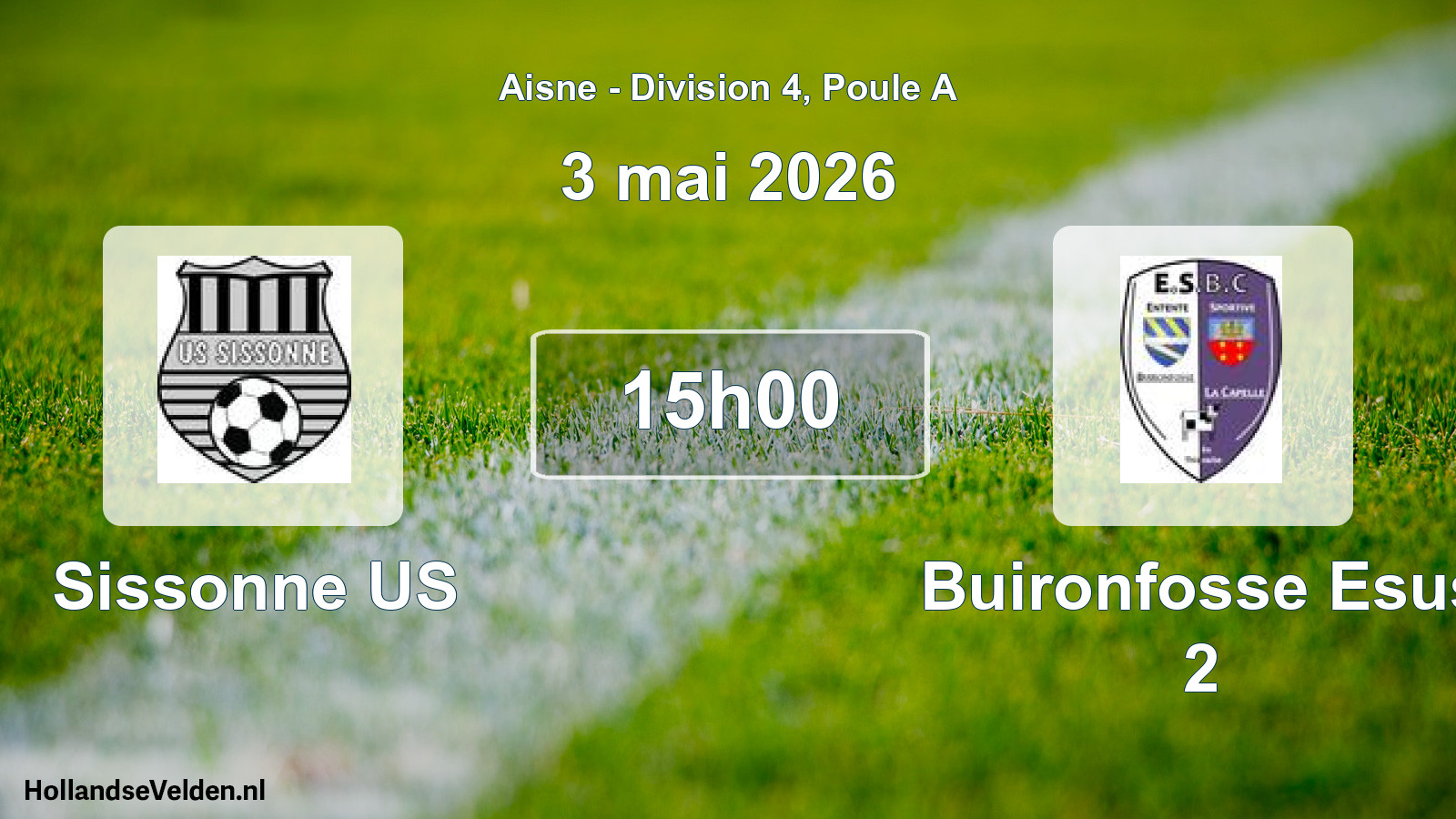 Geplande wedstrijd: Sissonne US - Buironfosse Esus 2 (3 mei 2026)