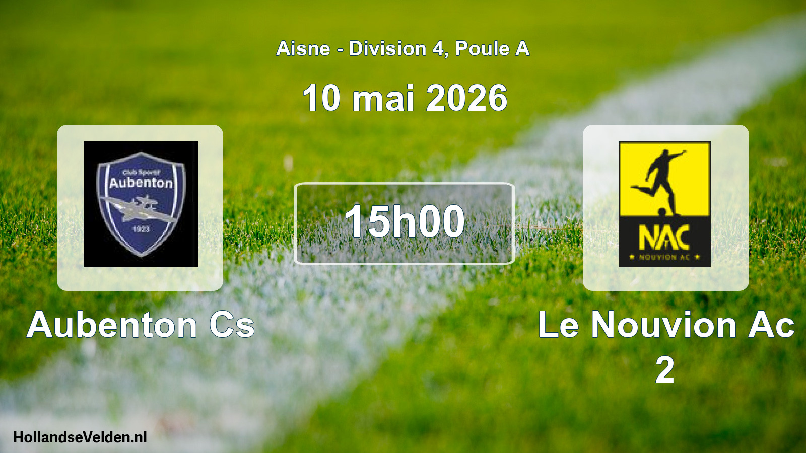Scheduled Match: Aubenton Cs - Le Nouvion Ac 2 (10 May 2026)