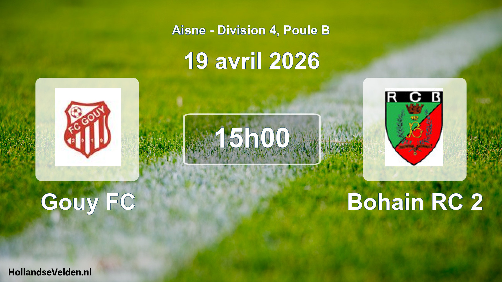 Scheduled Match: Gouy FC - Bohain RC 2 (19 April 2026)