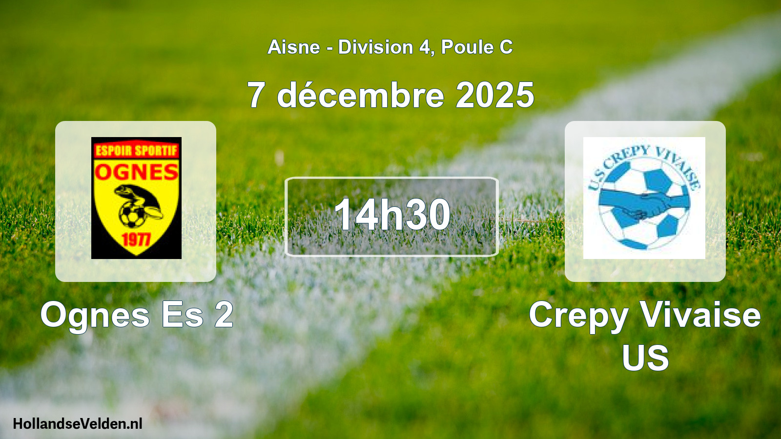 Geplande wedstrijd: Ognes Es 2 - Crepy Vivaise US (7 december 2025)