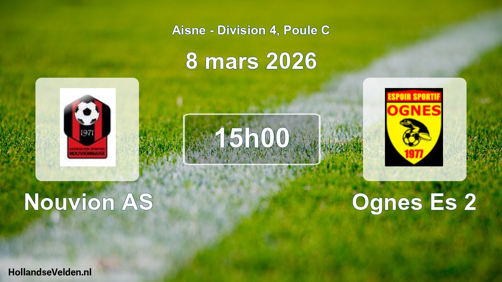 Match programmé: Nouvion AS - Ognes Es 2 (8 mars 2026)