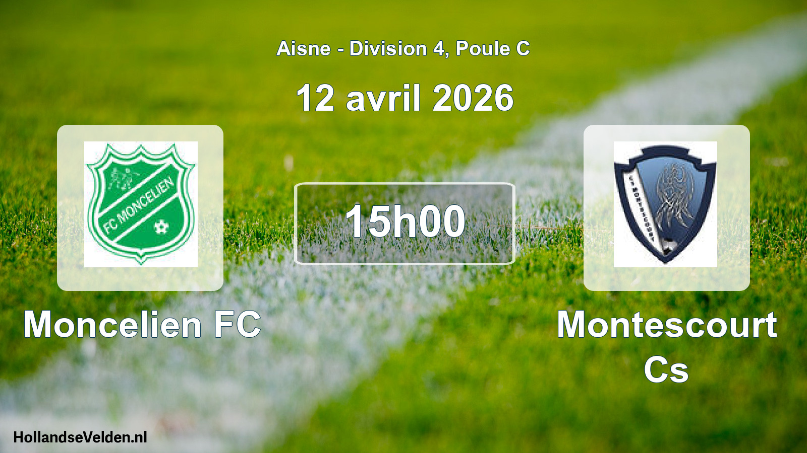 Geplande wedstrijd: Moncelien FC - Montescourt Cs (12 april 2026)
