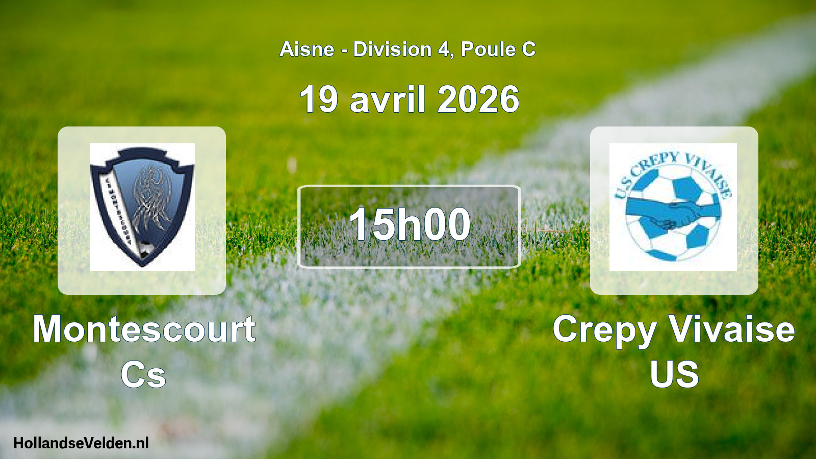 Scheduled Match: Montescourt Cs - Crepy Vivaise US (19 April 2026)