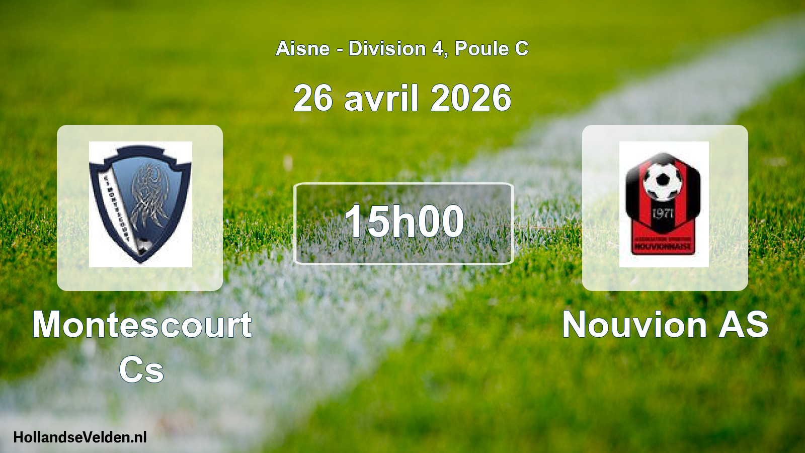 Scheduled Match: Montescourt Cs - Nouvion AS (26 April 2026)