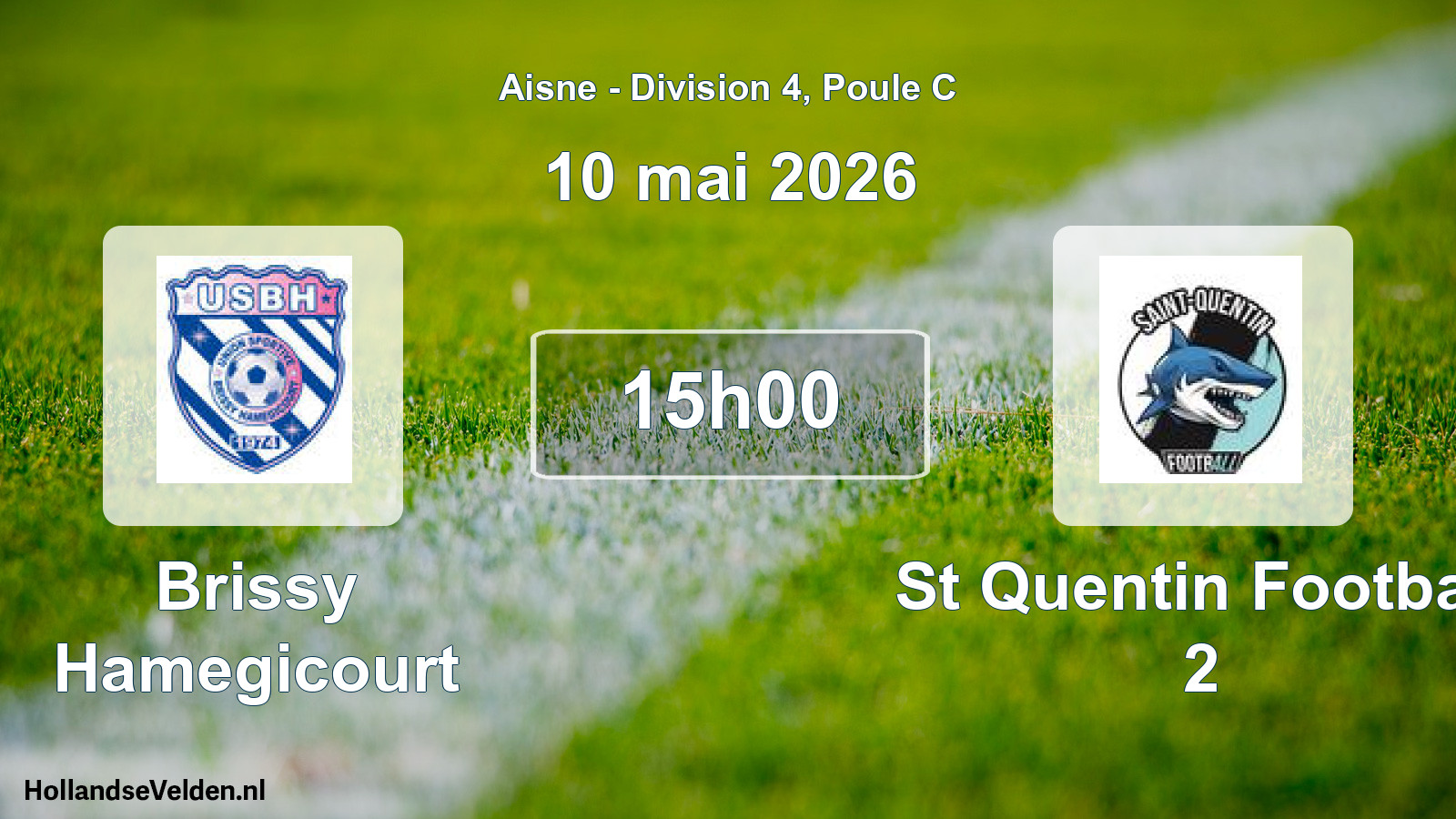 Match programmé: Brissy Hamegicourt - St Quentin Football 2 (10 mai 2026)