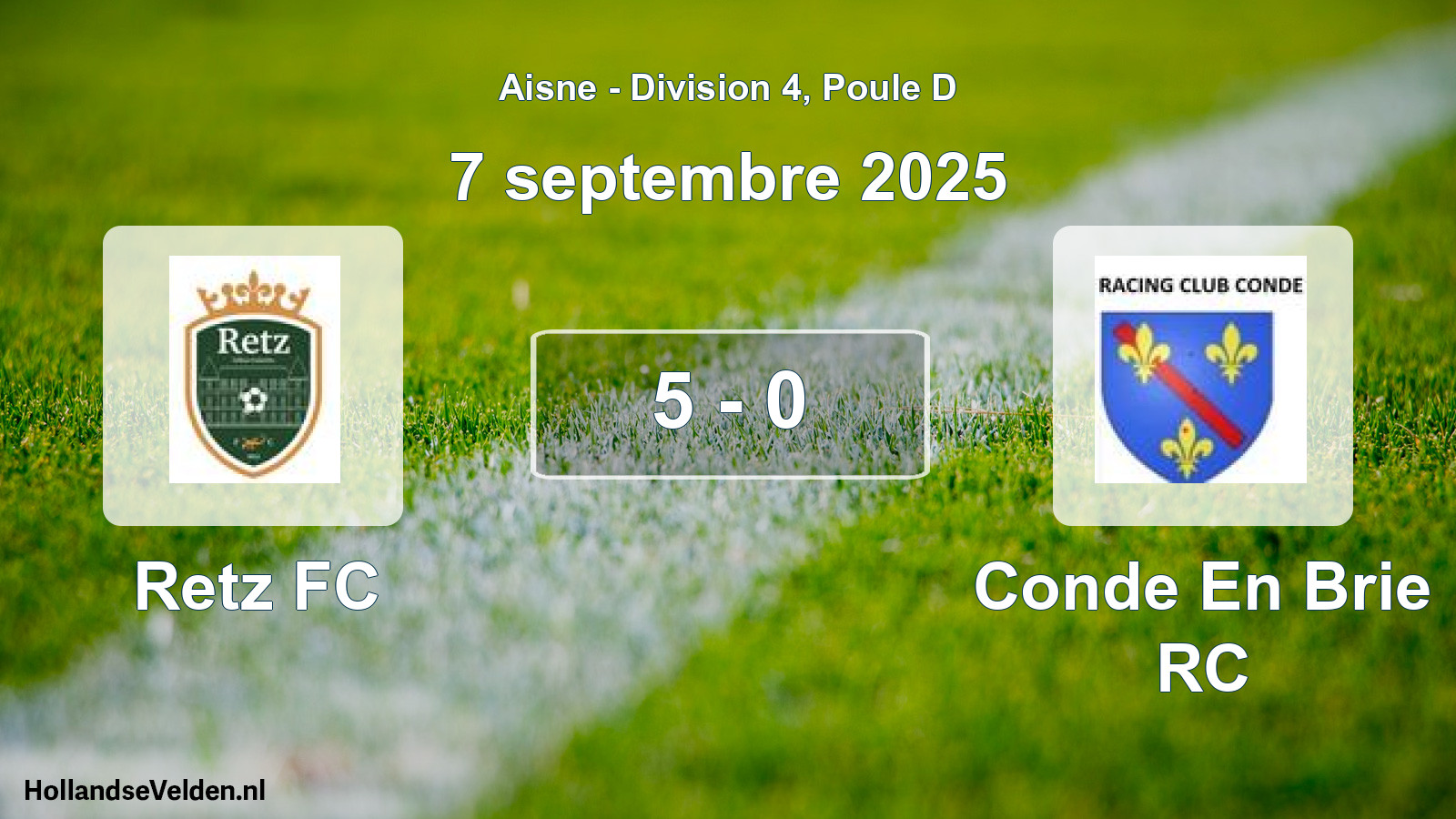 Match joué: Retz FC - Conde En Brie RC 5 - 0 (7 septembre 2025)