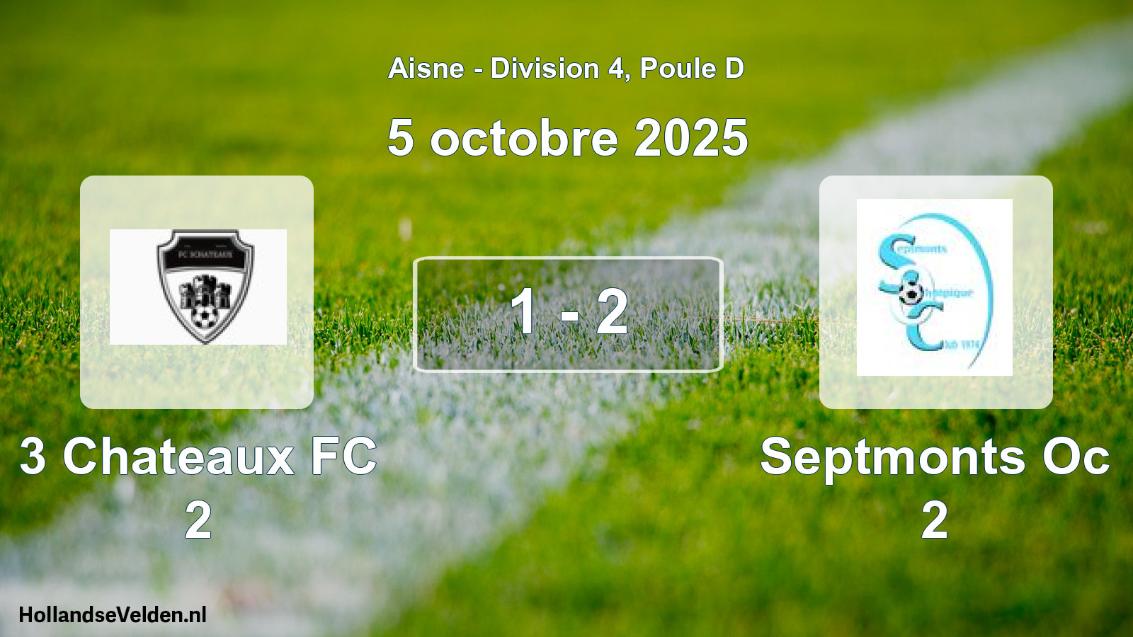 Match joué: 3 Chateaux FC 2 - Septmonts Oc 2 1 - 2 (5 octobre 2025)