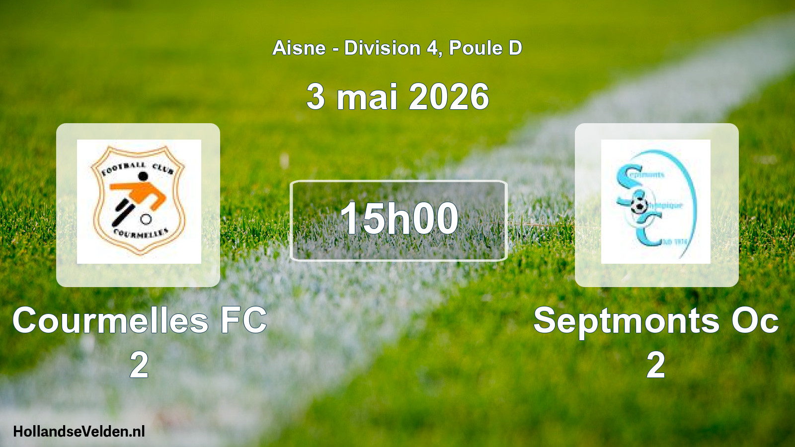 Scheduled Match: Courmelles FC 2 - Septmonts Oc 2 (3 May 2026)