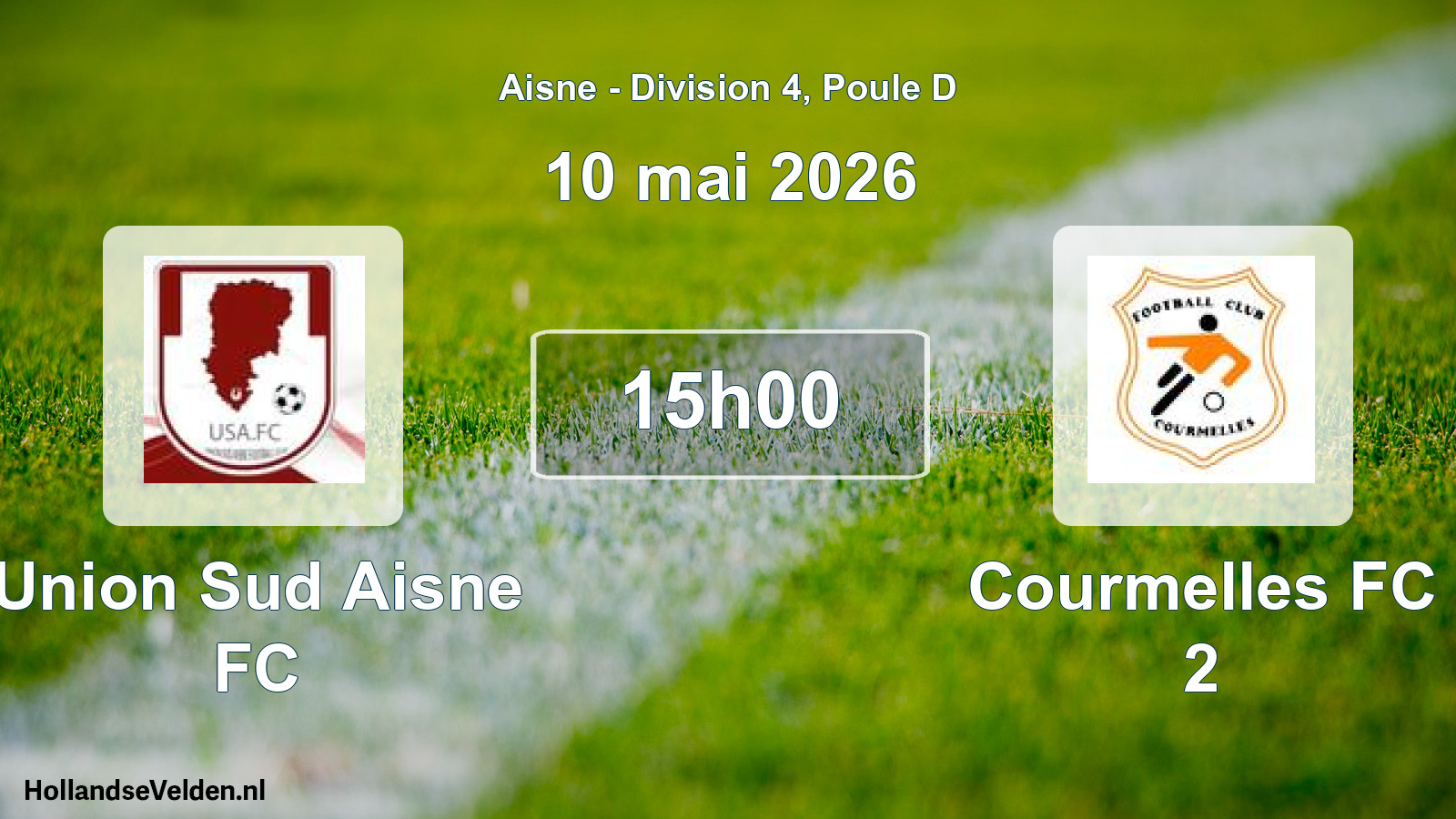 Geplande wedstrijd: Union Sud Aisne FC - Courmelles FC 2 (10 mei 2026)