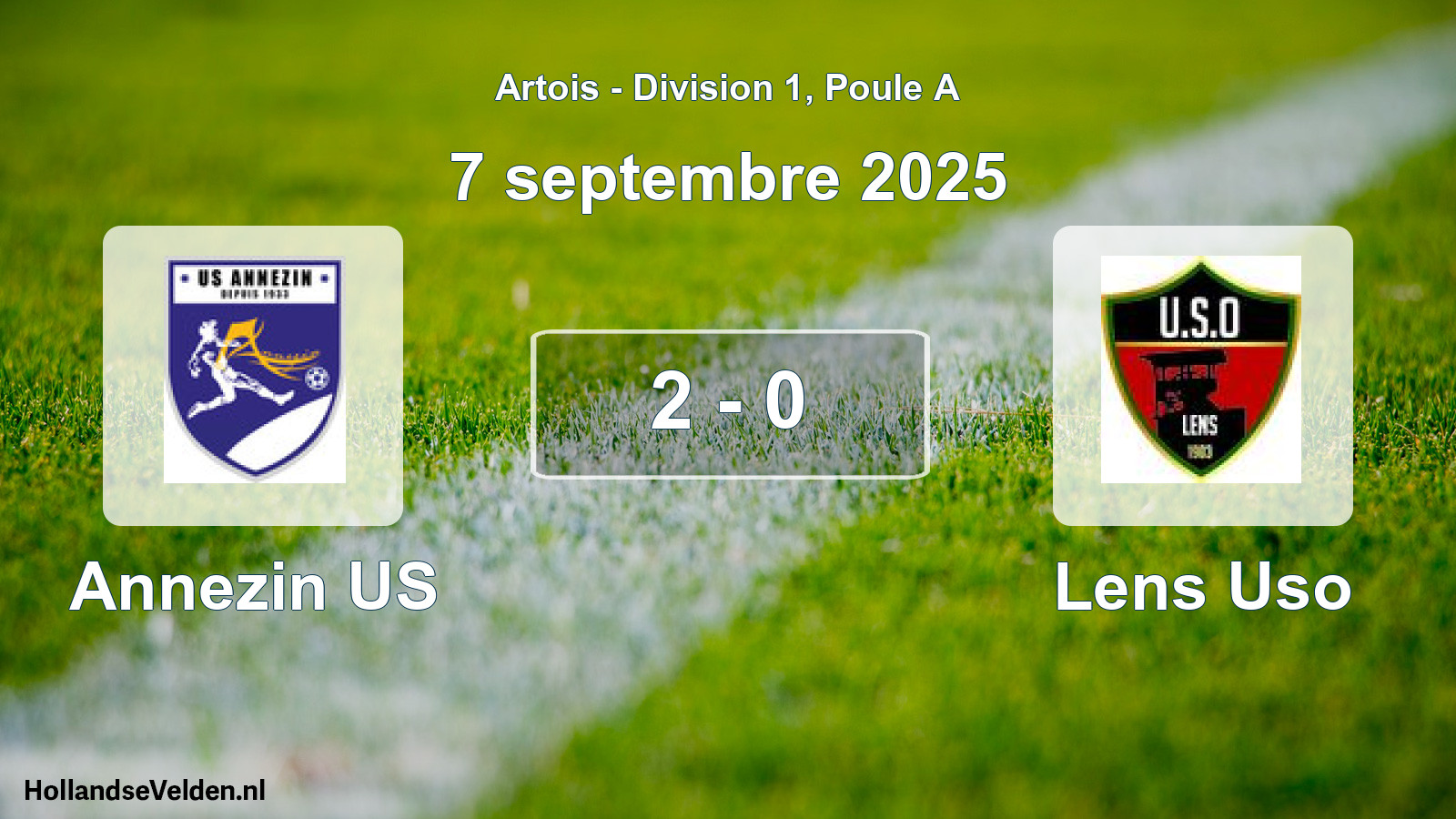 Total number of matches played: Annezin US - Lens Uso 2 - 0 (7 September 2025)