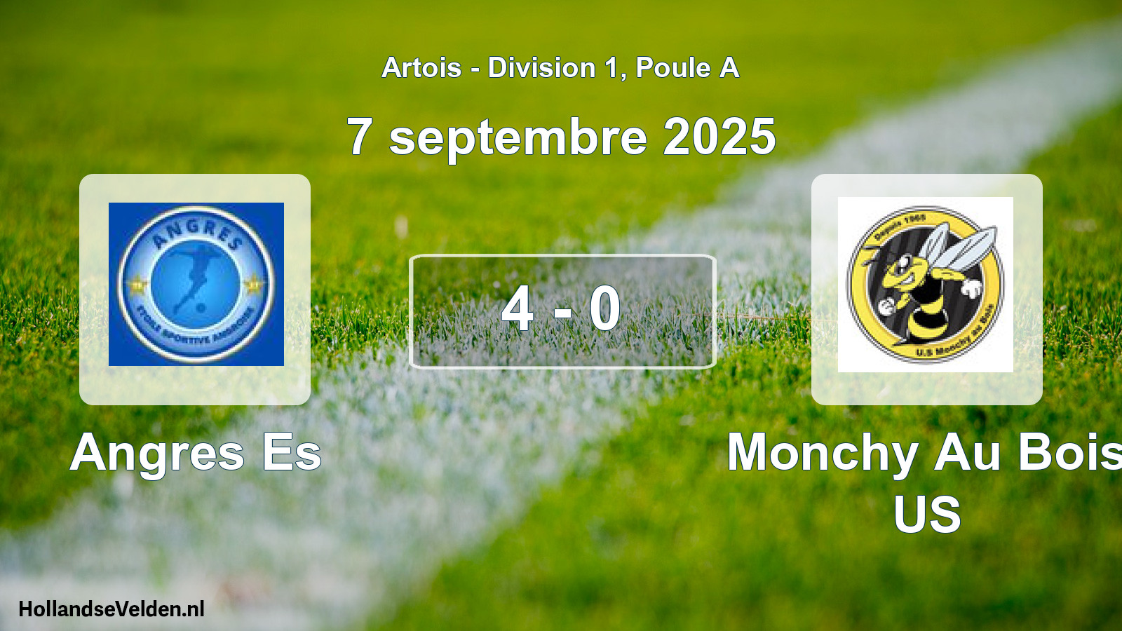 Total number of matches played: Angres Es - Monchy Au Bois US 4 - 0 (7 September 2025)