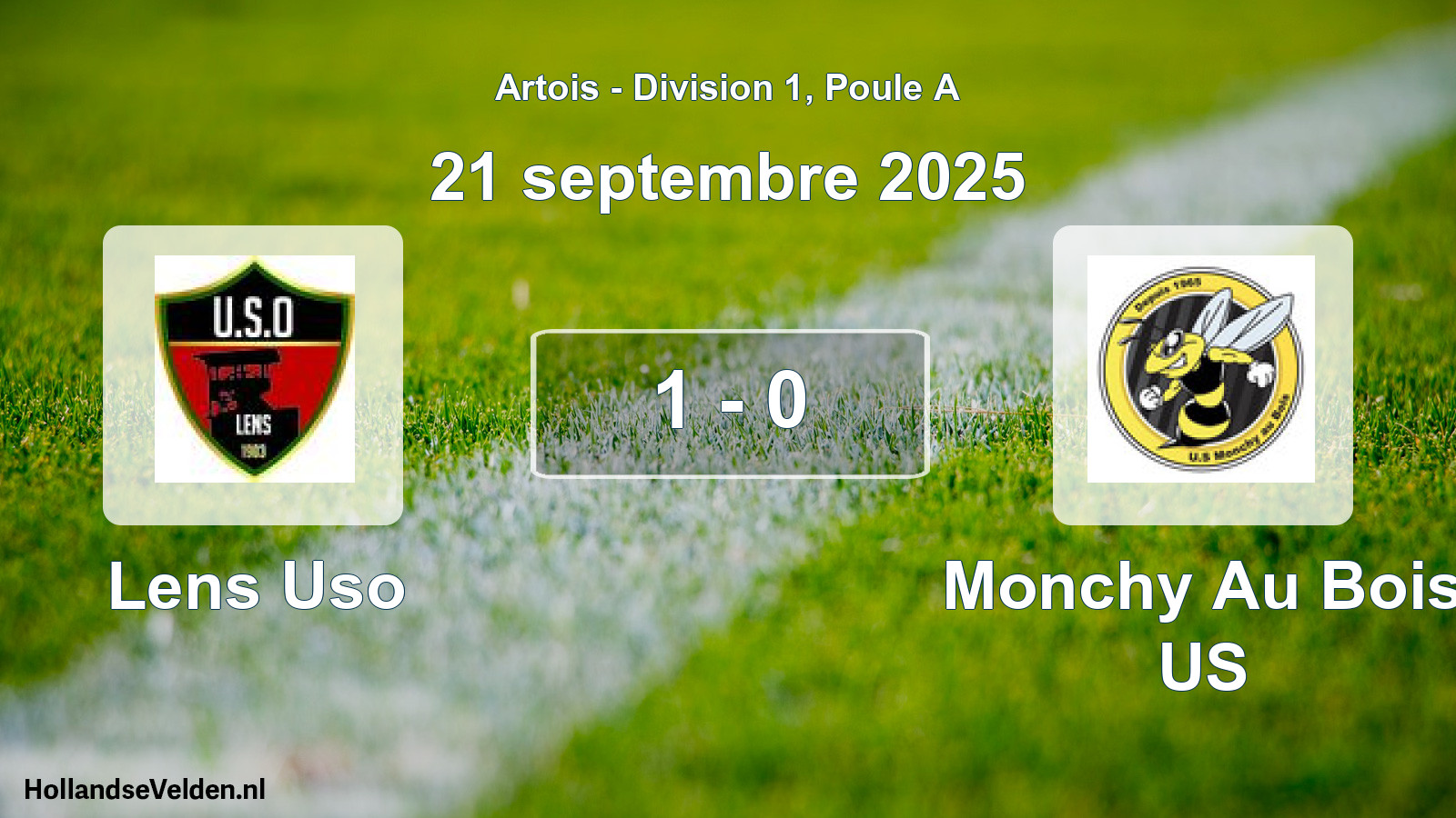 Gespeelde wedstrijd: Lens Uso - Monchy Au Bois US 1 - 0 (21 september 2025)
