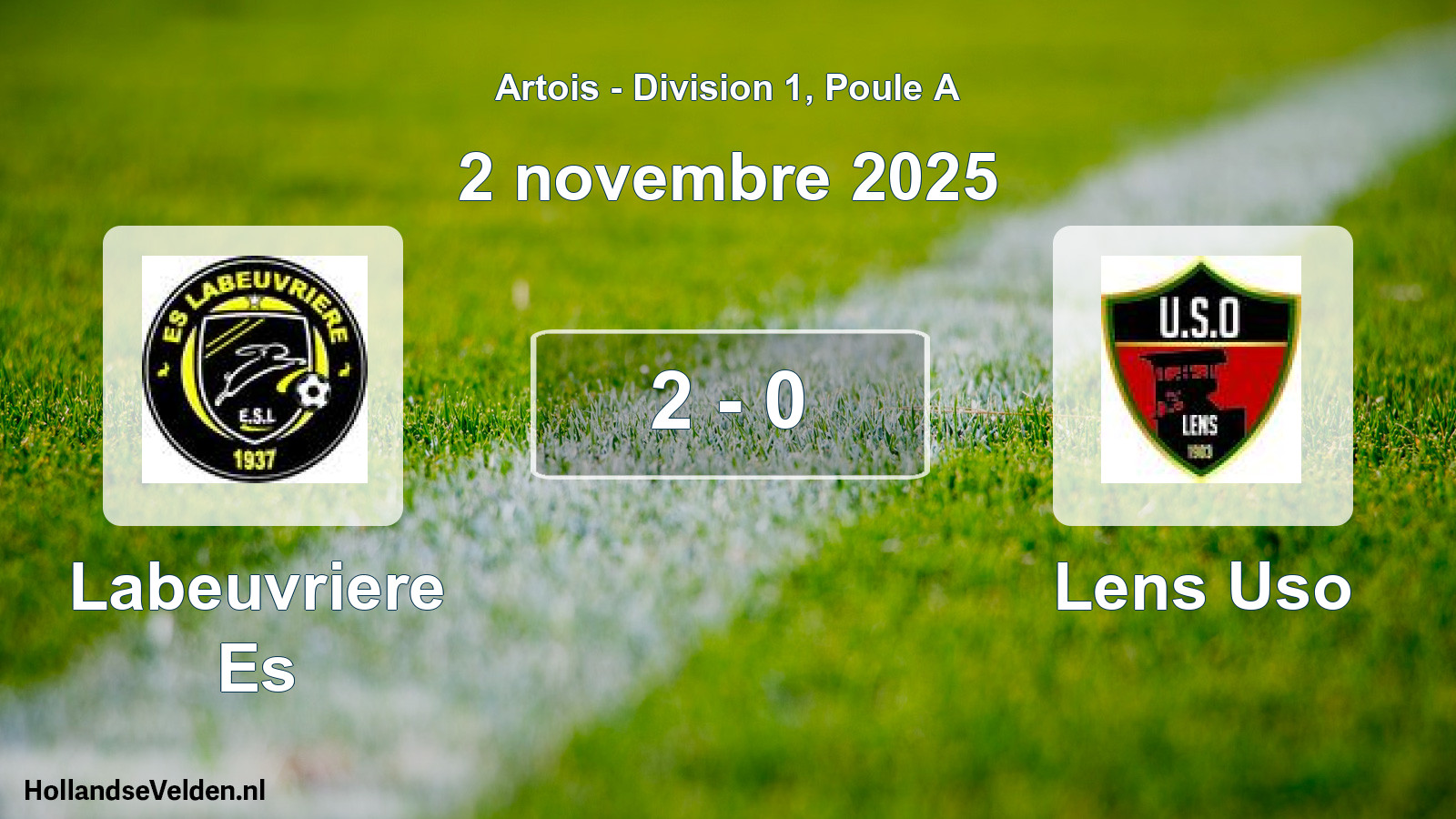 Match joué: Labeuvriere Es - Lens Uso 2 - 0 (2 novembre 2025)