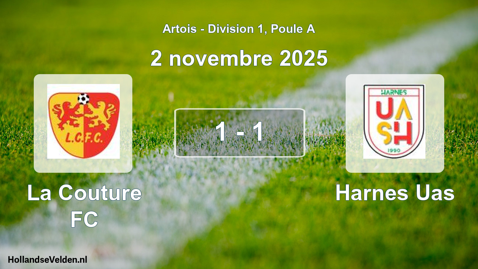 Match joué: La Couture FC - Harnes Uas 1 - 1 (2 novembre 2025)
