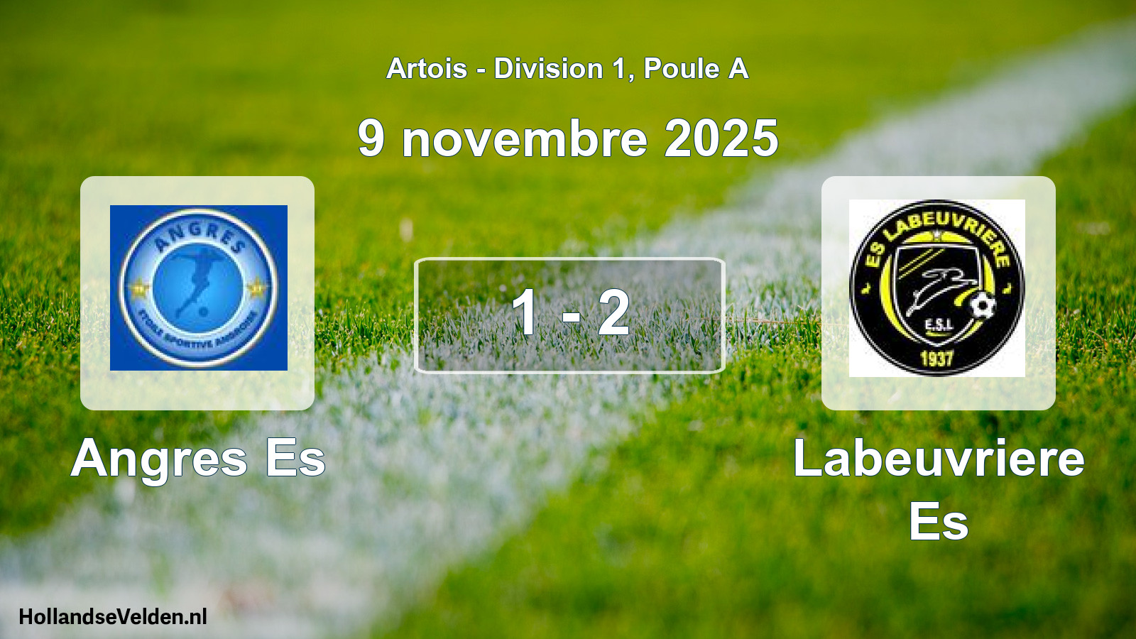 Match joué: Angres Es - Labeuvriere Es 1 - 2 (9 novembre 2025)