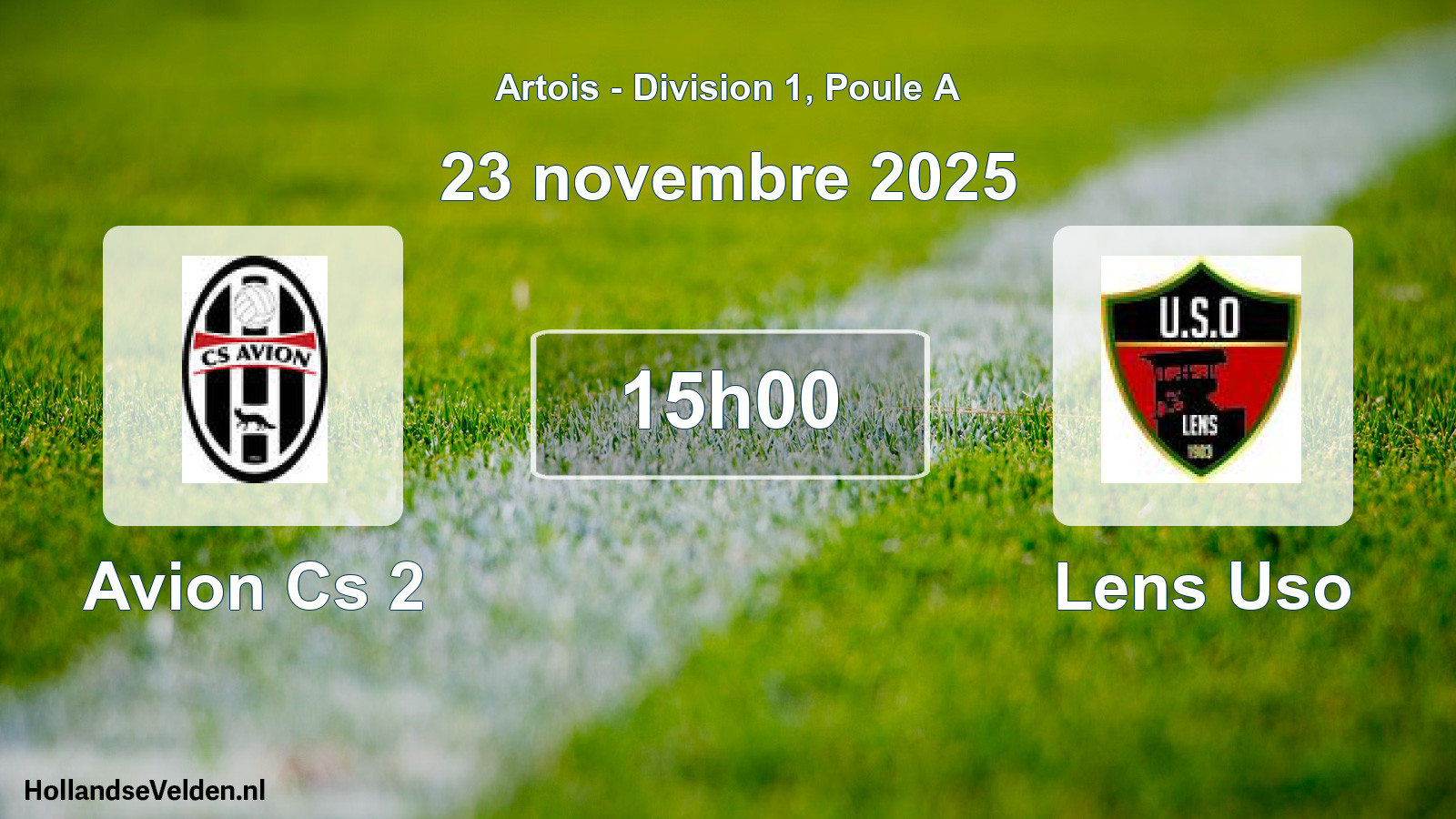 Match programmé: Avion Cs 2 - Lens Uso (23 novembre 2025)