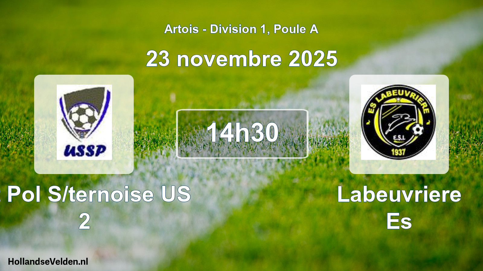 Match programmé: St Pol S/ternoise US 2 - Labeuvriere Es (23 novembre 2025)