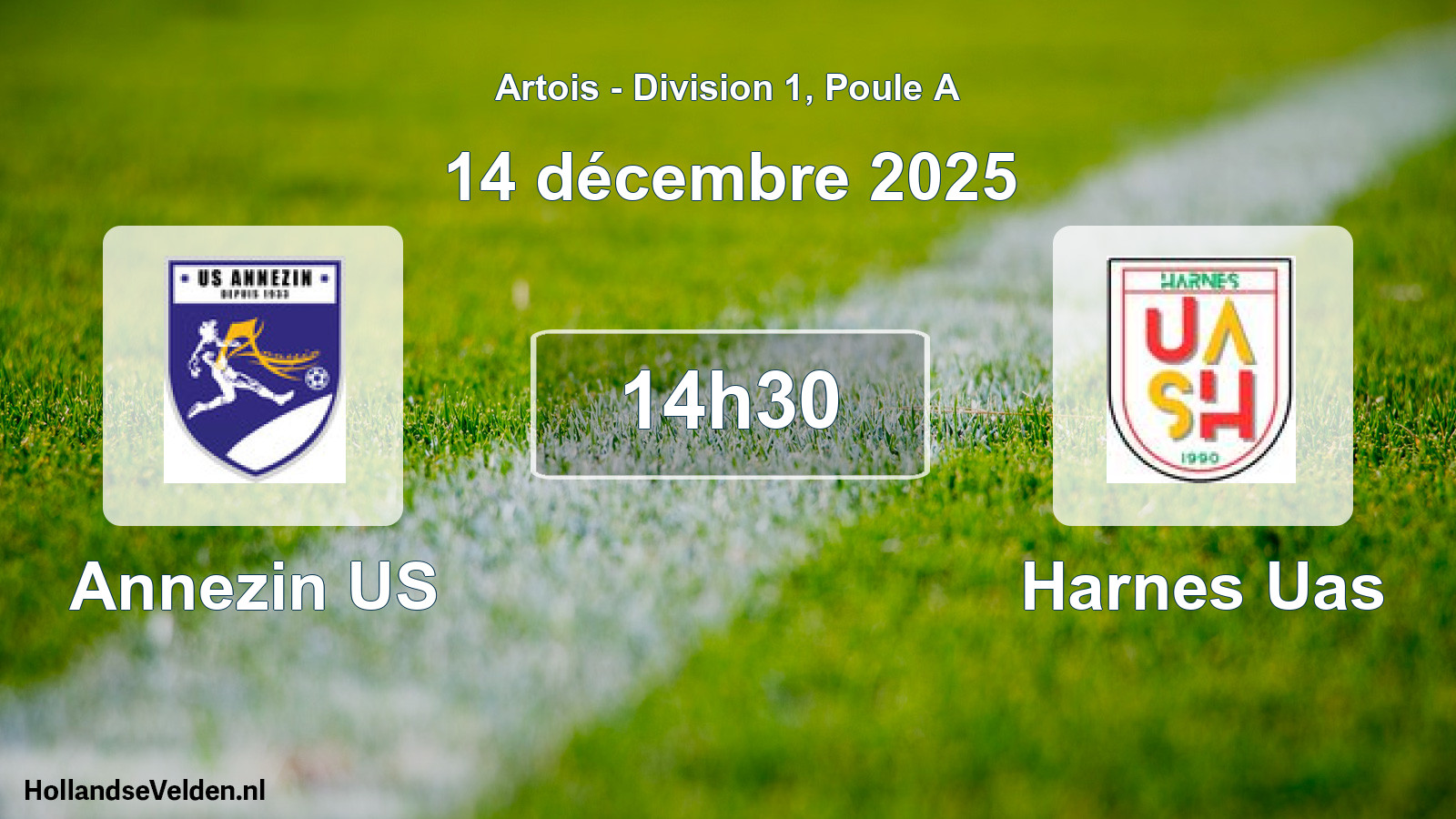 Match programmé: Annezin US - Harnes Uas (14 décembre 2025)