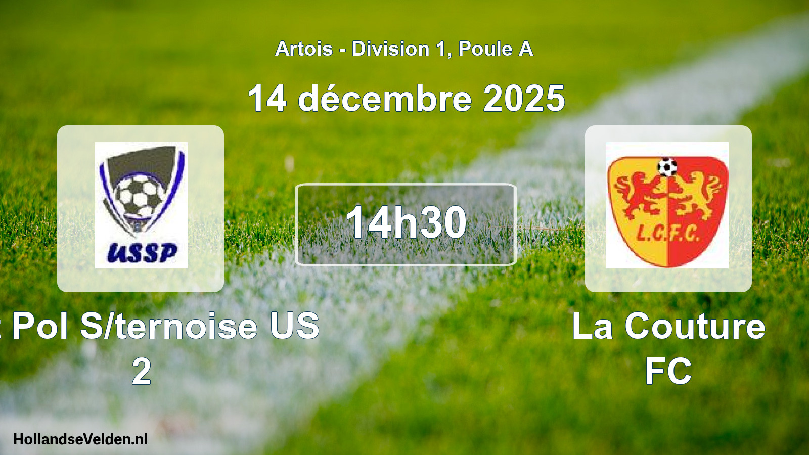 Scheduled Match: St Pol S/ternoise US 2 - La Couture FC (14 December 2025)