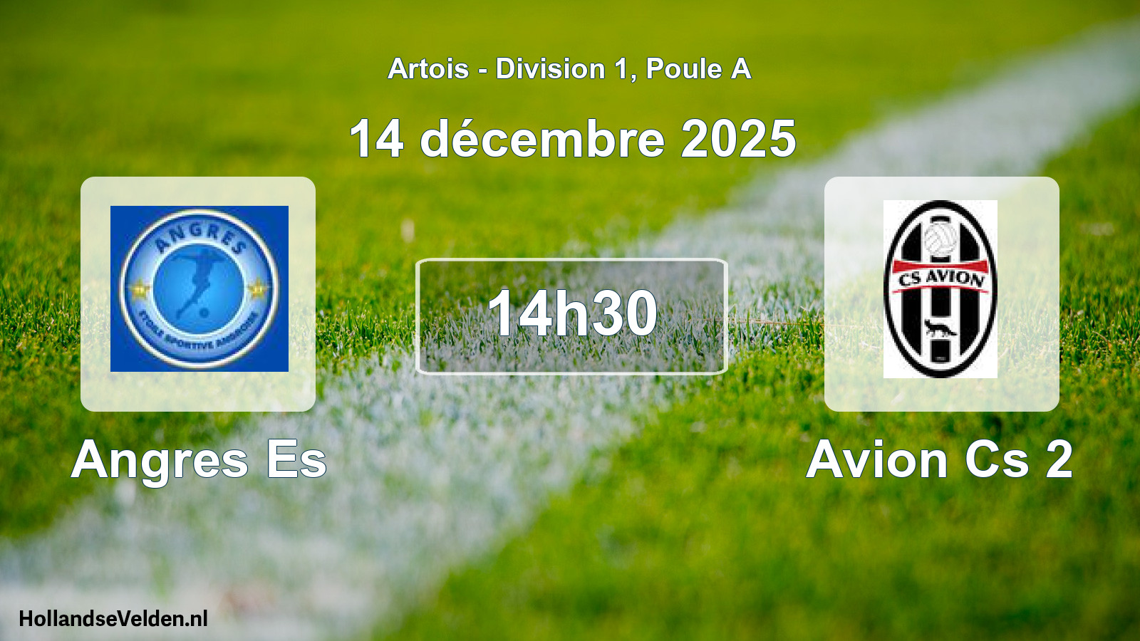 Match programmé: Angres Es - Avion Cs 2 (14 décembre 2025)