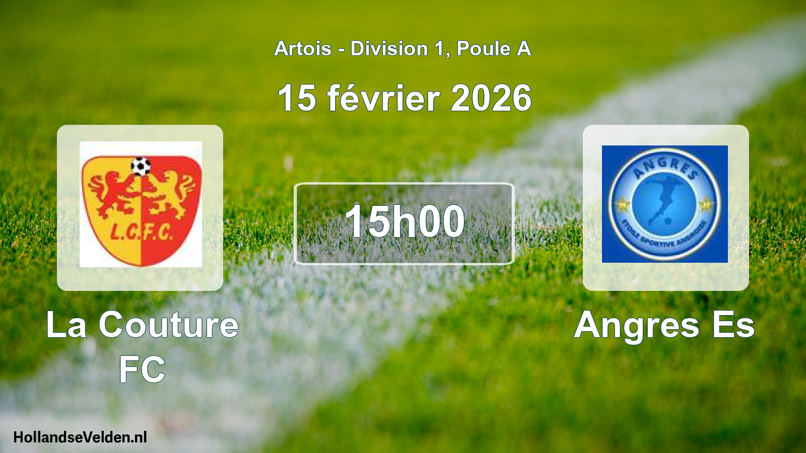 Scheduled Match: La Couture FC - Angres Es (15 February 2026)