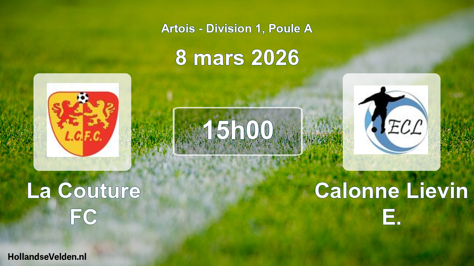 Match programmé: La Couture FC - Calonne Lievin E. (8 mars 2026)