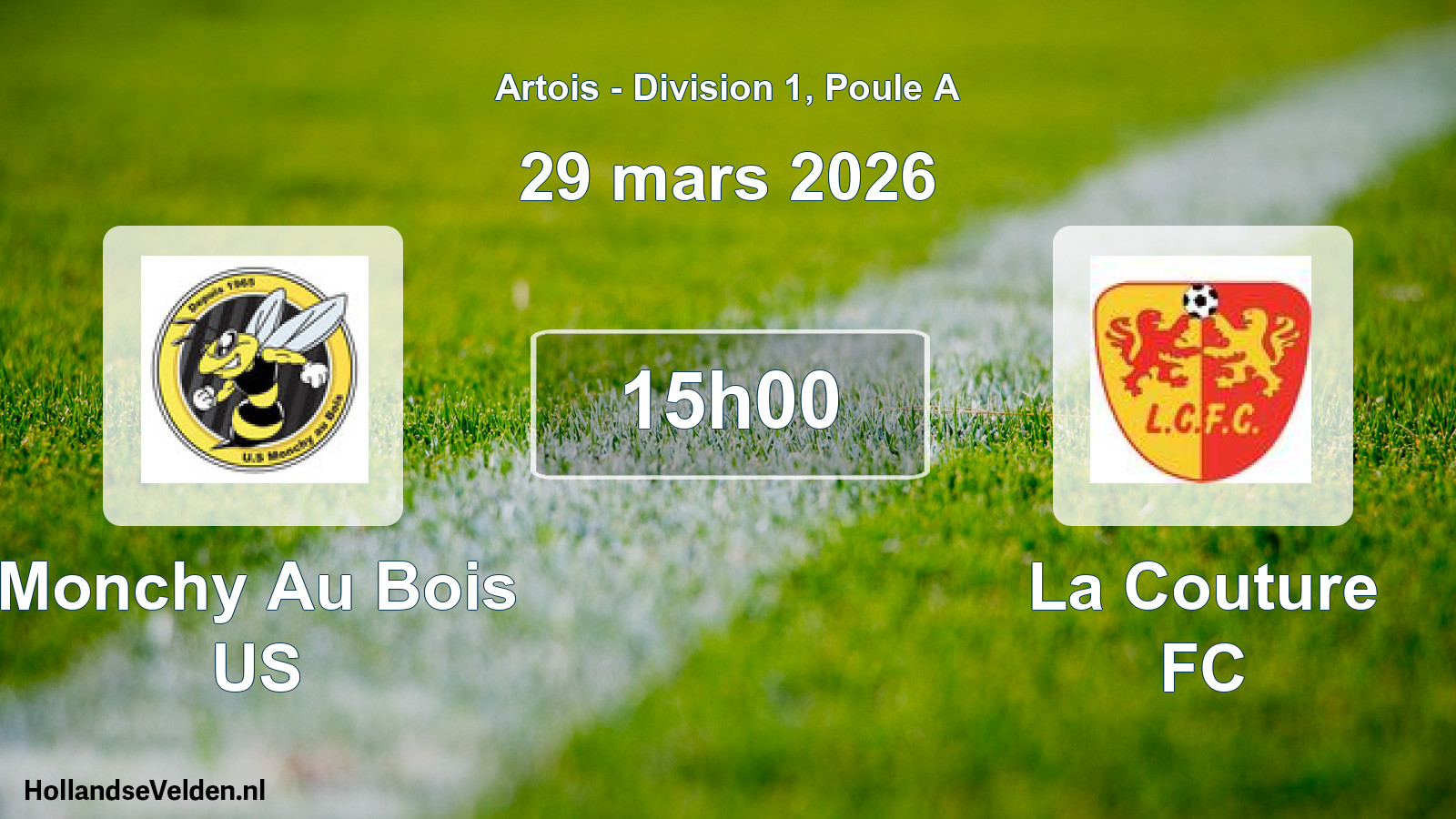Scheduled Match: Monchy Au Bois US - La Couture FC (29 March 2026)