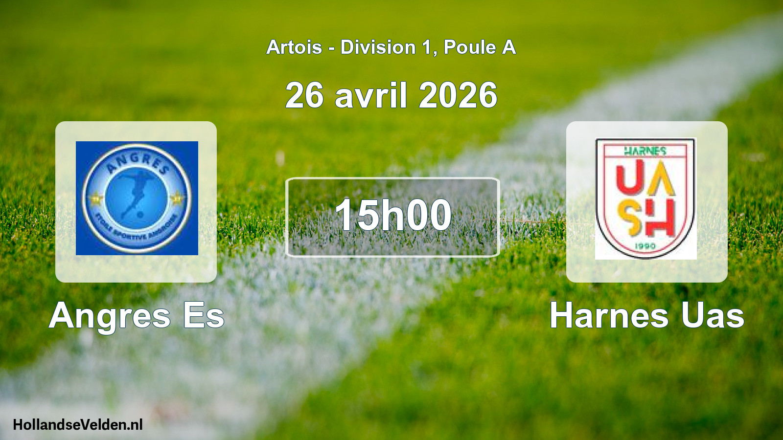Match programmé: Angres Es - Harnes Uas (26 avril 2026)