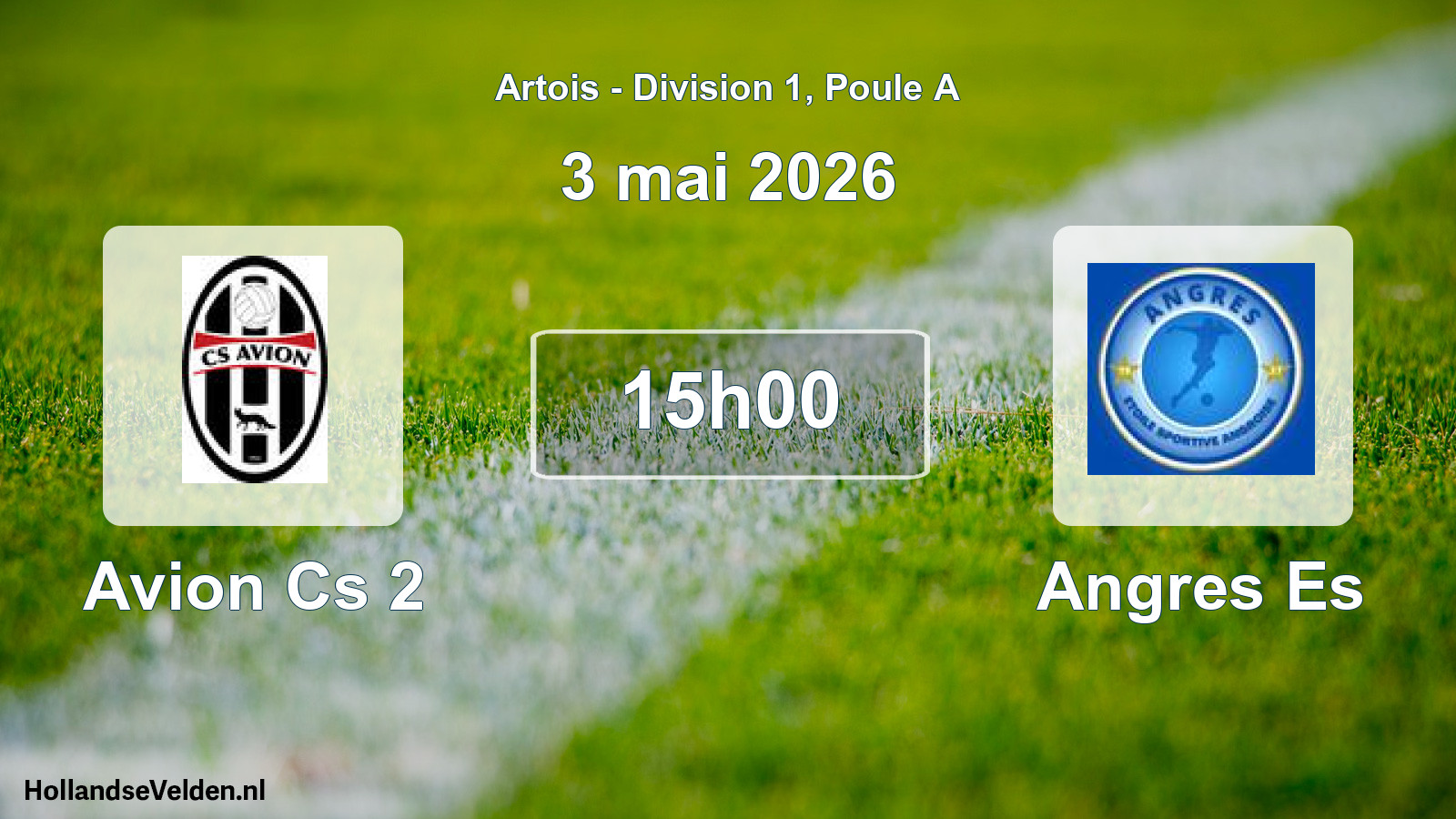 Match programmé: Avion Cs 2 - Angres Es (3 mai 2026)