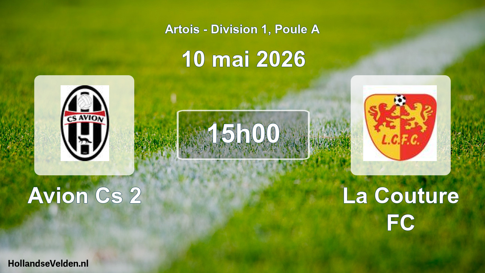 Match programmé: Avion Cs 2 - La Couture FC (10 mai 2026)