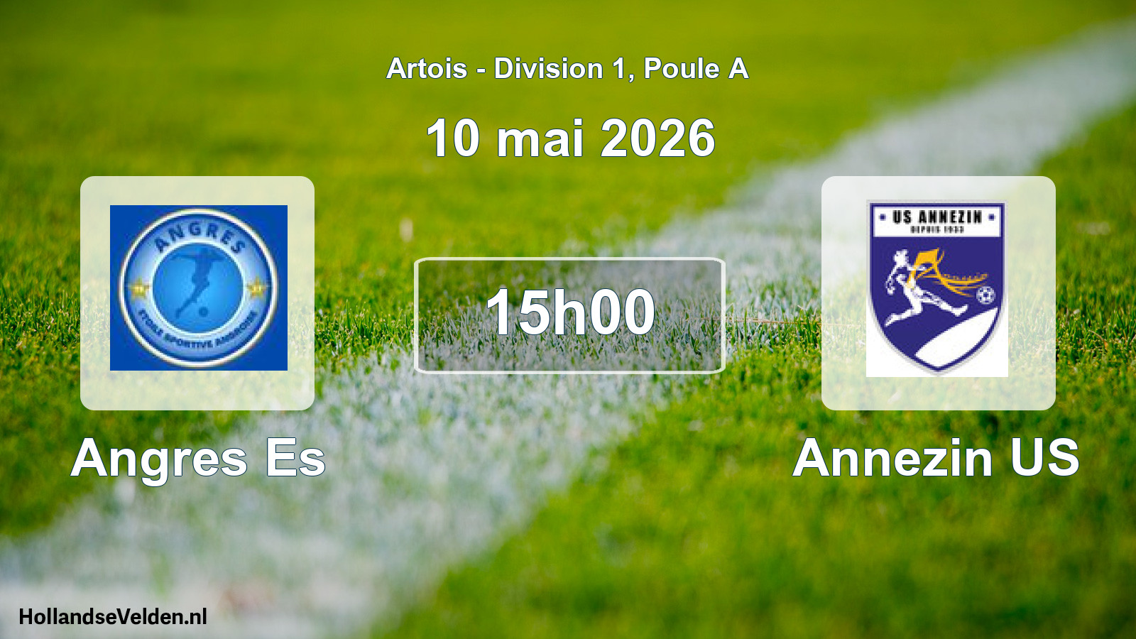 Match programmé: Angres Es - Annezin US (10 mai 2026)