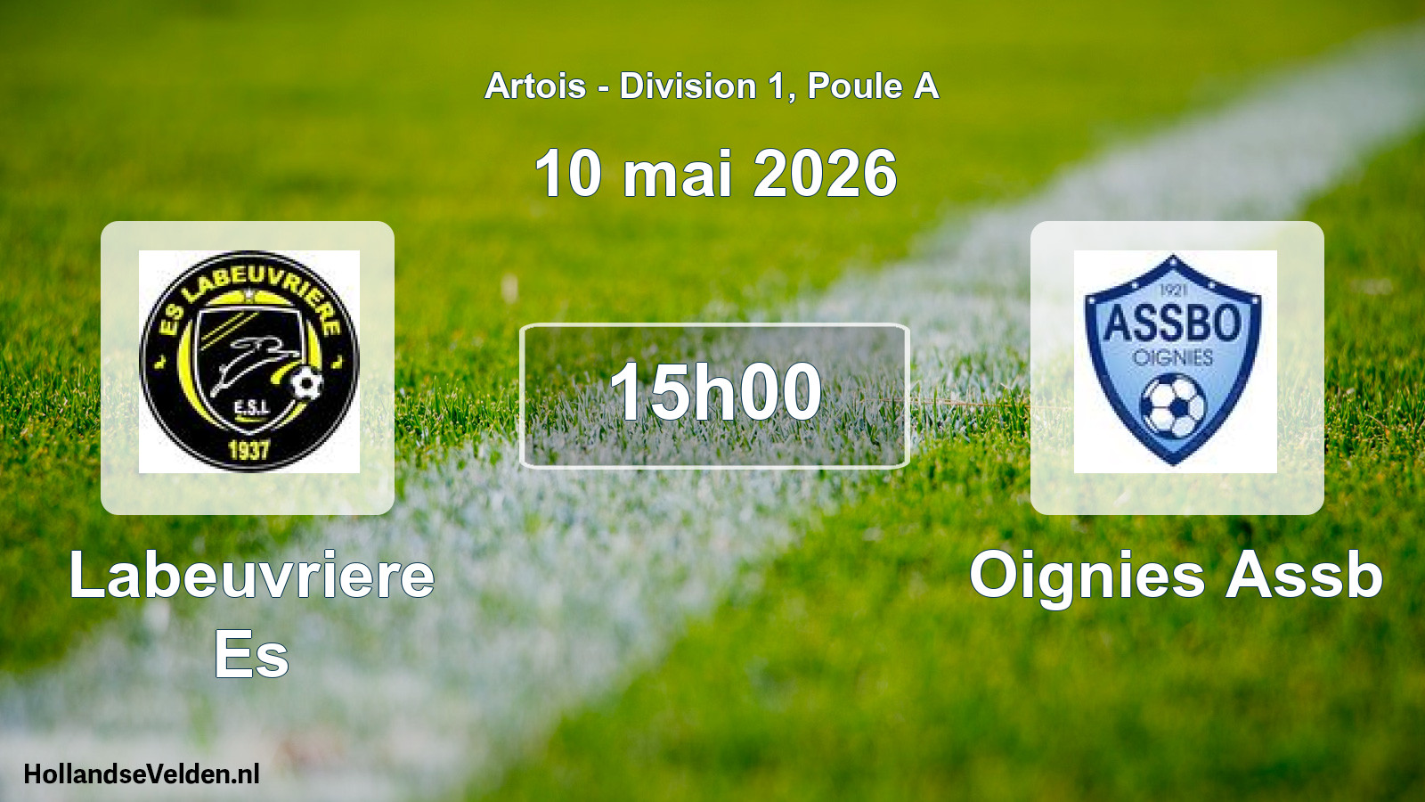 Match programmé: Labeuvriere Es - Oignies Assb (10 mai 2026)