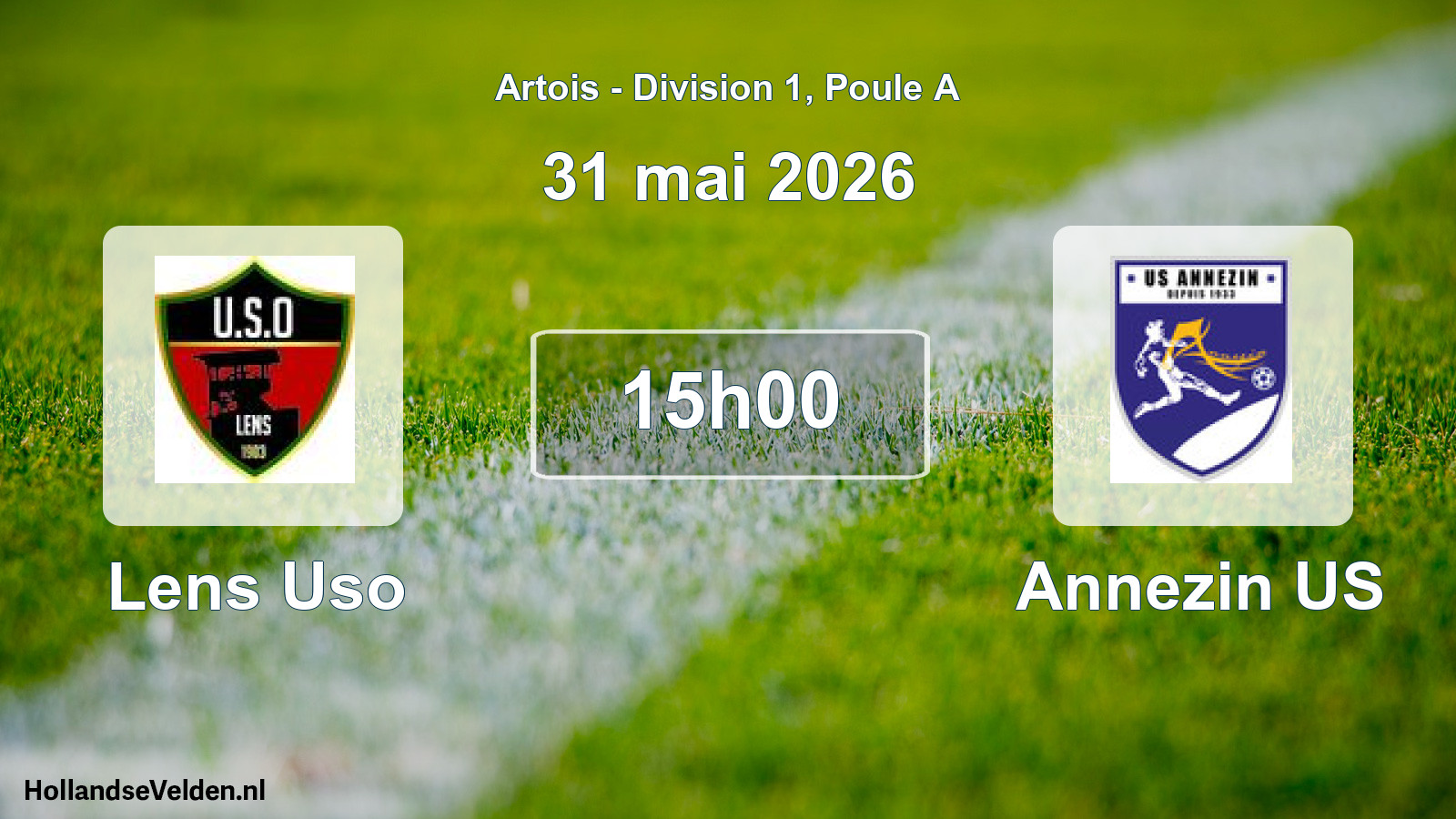Match programmé: Lens Uso - Annezin US (31 mai 2026)