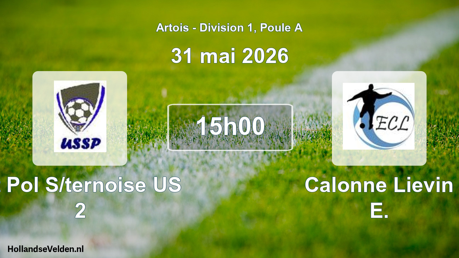 Match programmé: St Pol S/ternoise US 2 - Calonne Lievin E. (31 mai 2026)