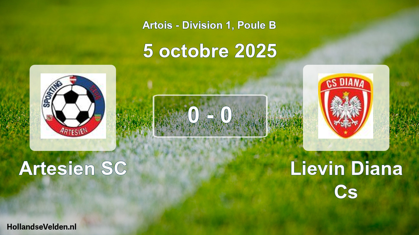 Match joué: Artesien SC - Lievin Diana Cs 0 - 0 (5 octobre 2025)