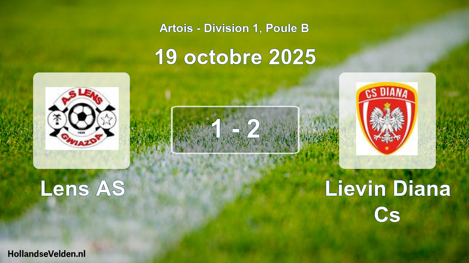 Match joué: Lens AS - Lievin Diana Cs 1 - 2 (19 octobre 2025)