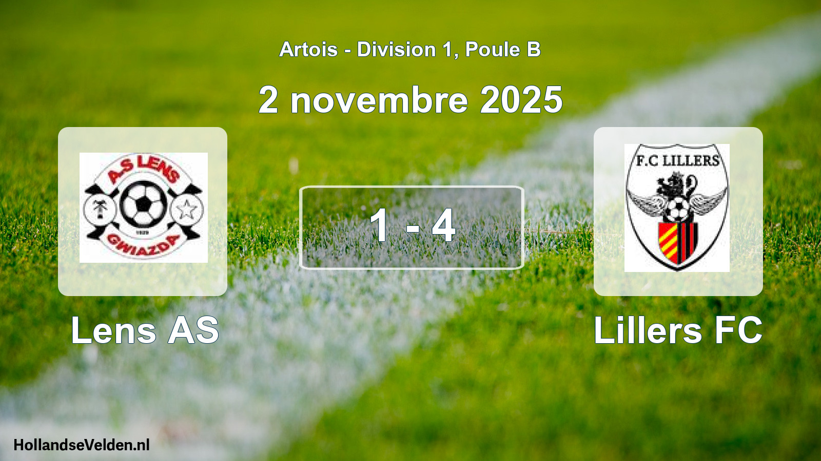 Match joué: Lens AS - Lillers FC 1 - 4 (2 novembre 2025)