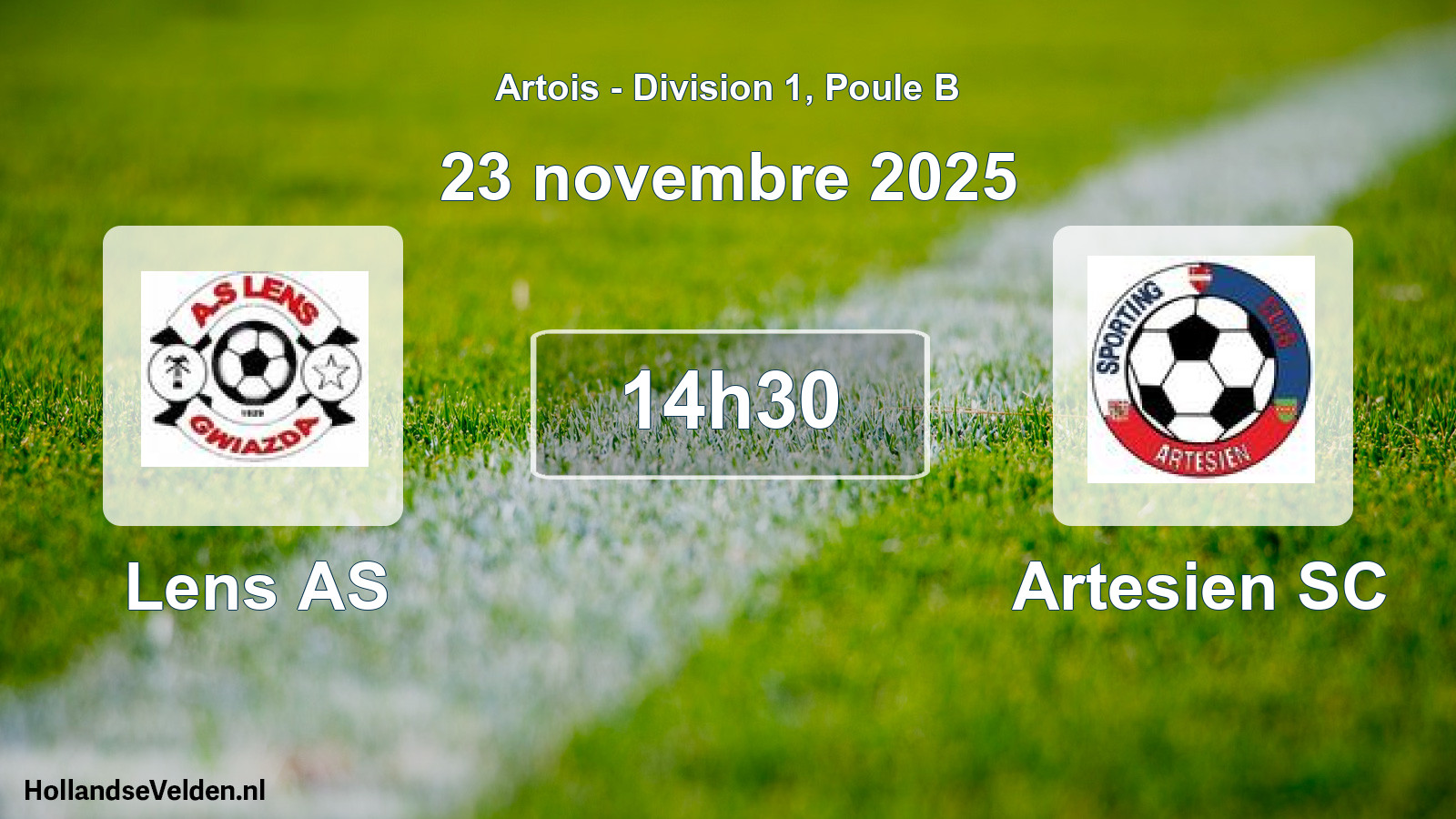 Match programmé: Lens AS - Artesien SC (23 novembre 2025)