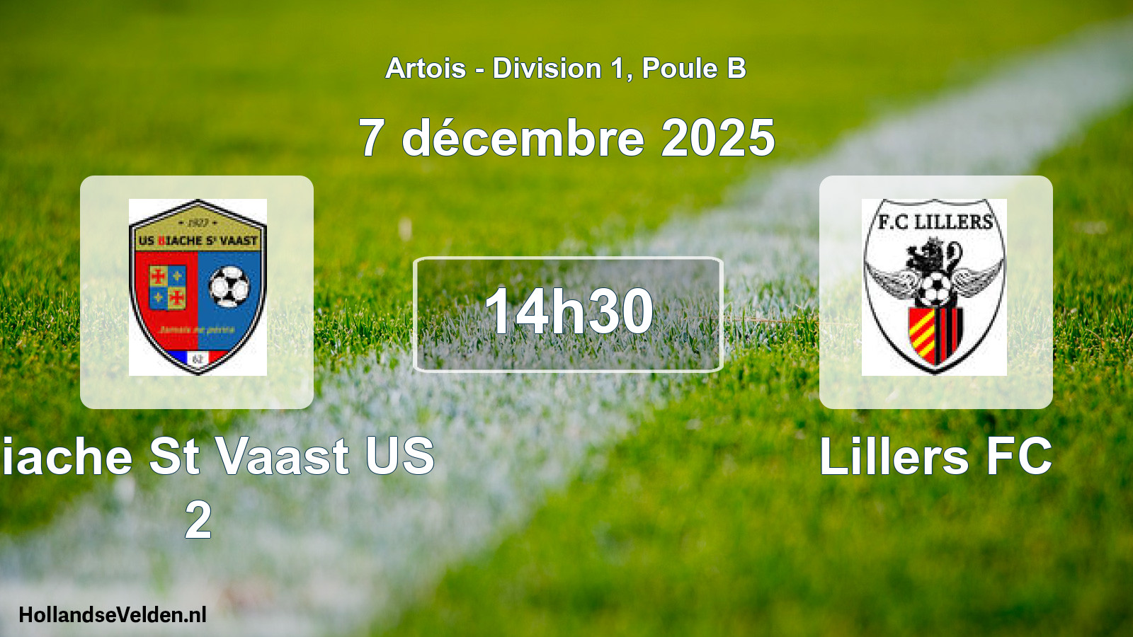 Scheduled Match: Biache St Vaast US 2 - Lillers FC (7 December 2025)