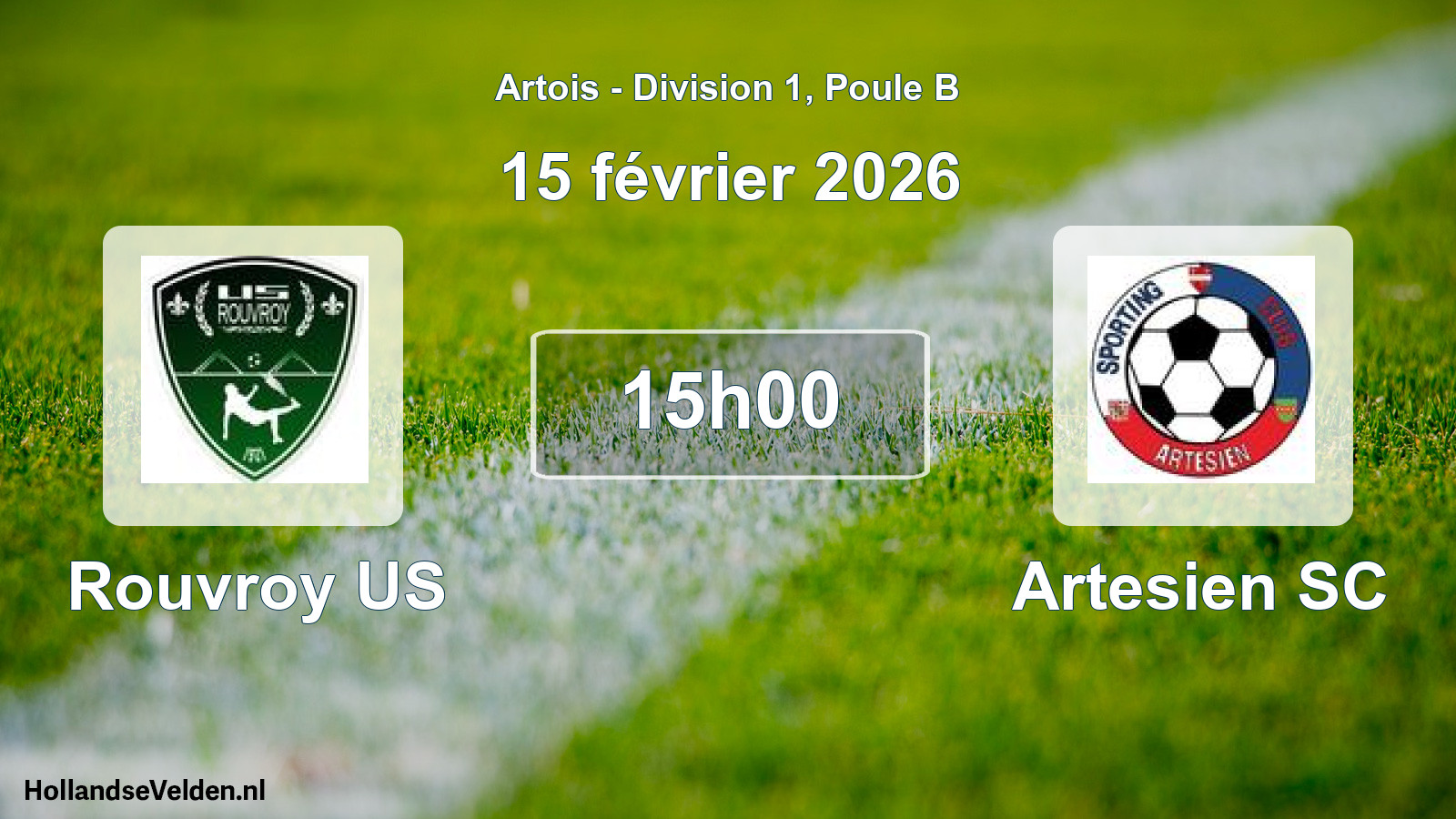 Scheduled Match: Rouvroy US - Artesien SC (15 February 2026)