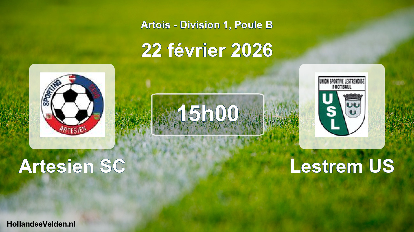 Match programmé: Artesien SC - Lestrem US (22 février 2026)