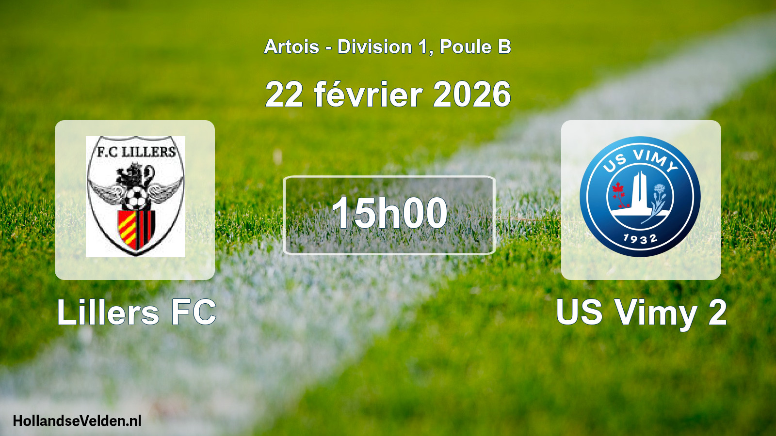 Scheduled Match: Lillers FC - US Vimy 2 (22 February 2026)