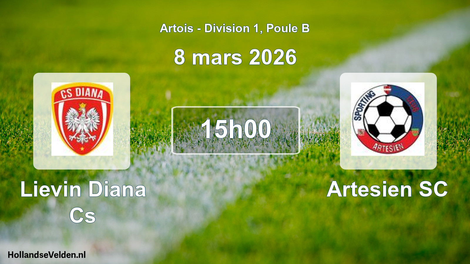 Scheduled Match: Lievin Diana Cs - Artesien SC (8 March 2026)