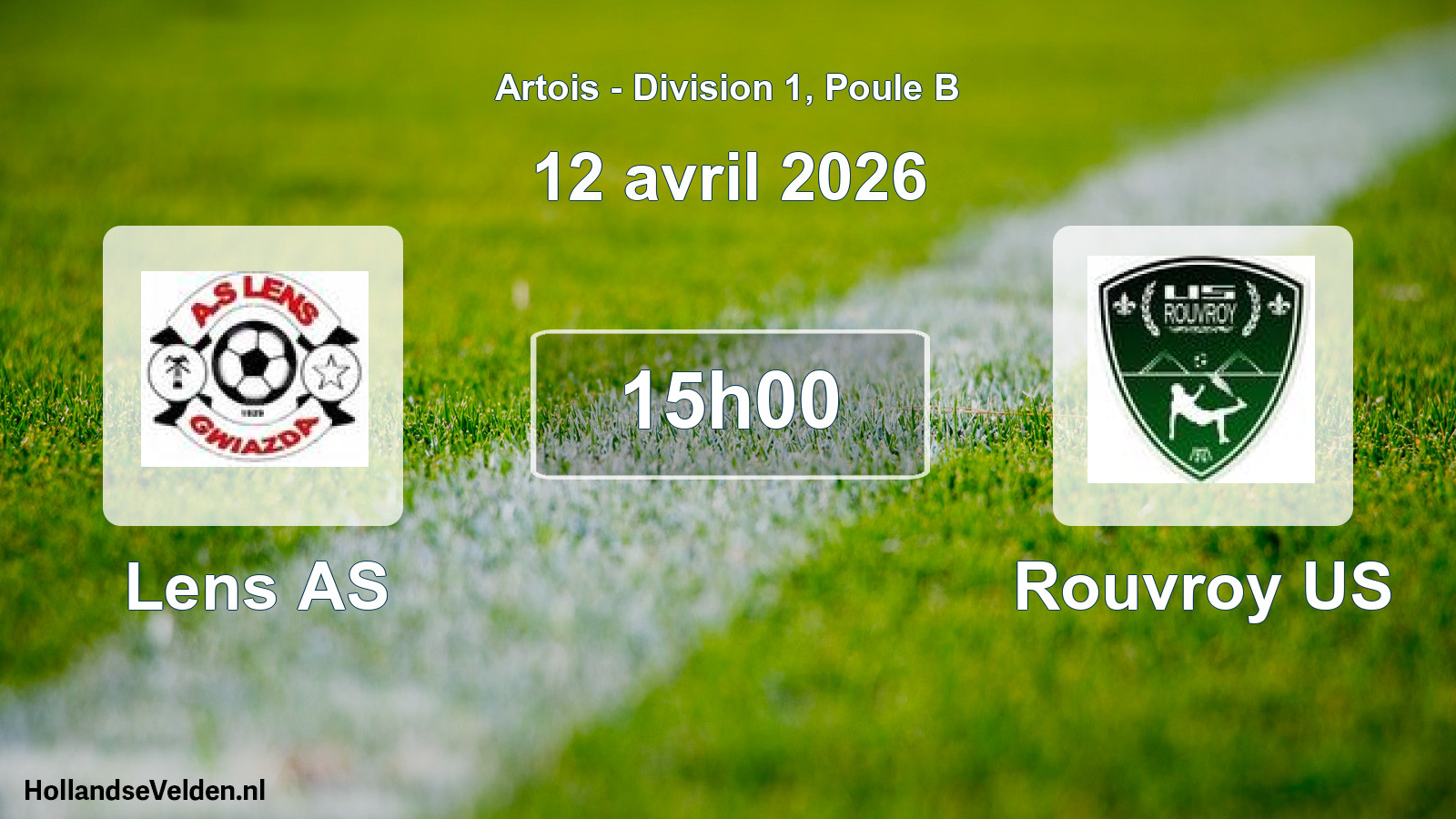 Match programmé: Lens AS - Rouvroy US (12 avril 2026)