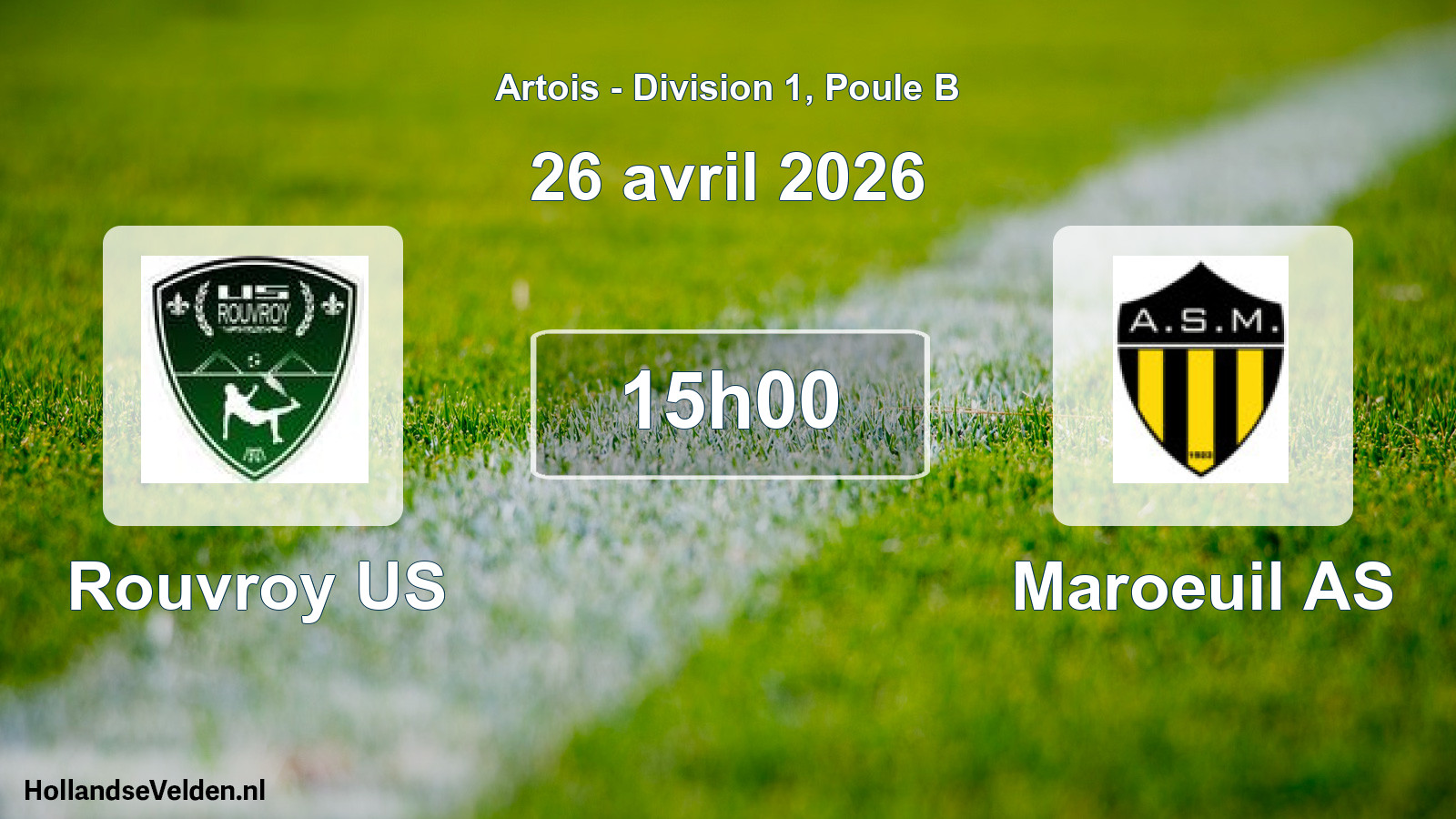 Scheduled Match: Rouvroy US - Maroeuil AS (26 April 2026)