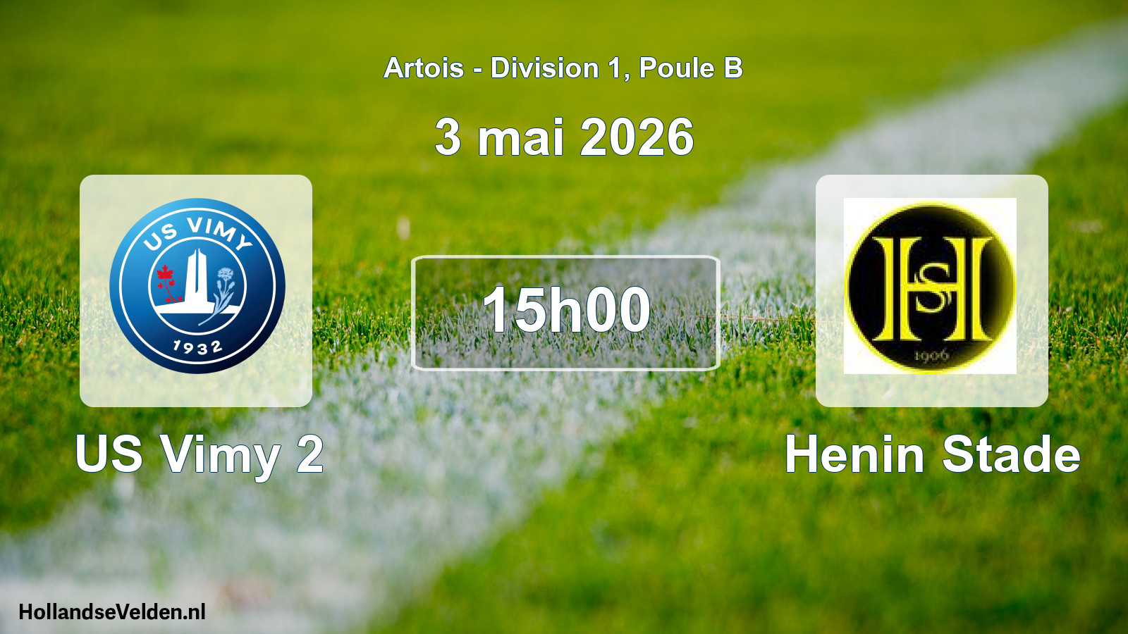 Scheduled Match: US Vimy 2 - Henin Stade (3 May 2026)