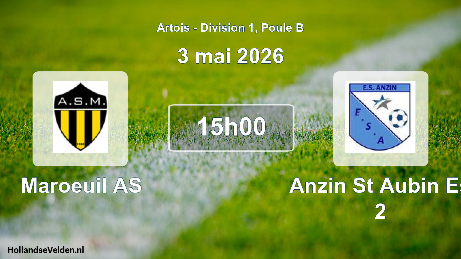 Geplande wedstrijd: Maroeuil AS - Anzin St Aubin Es 2 (3 mei 2026)