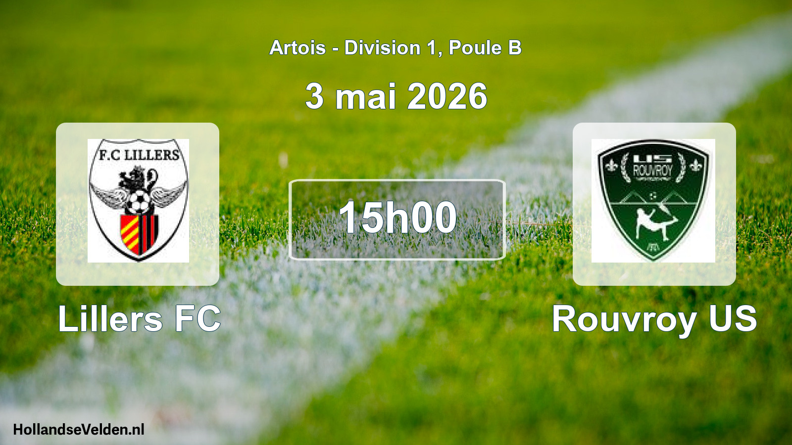 Match programmé: Lillers FC - Rouvroy US (3 mai 2026)