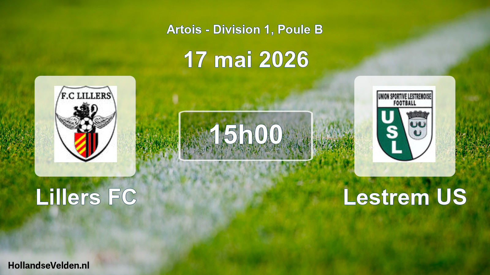 Match programmé: Lillers FC - Lestrem US (17 mai 2026)