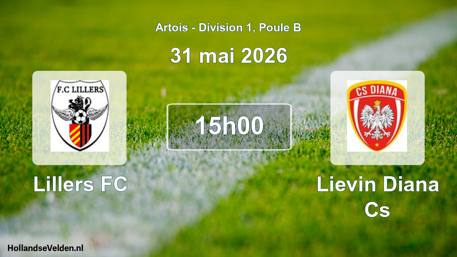 Match programmé: Lillers FC - Lievin Diana Cs (31 mai 2026)